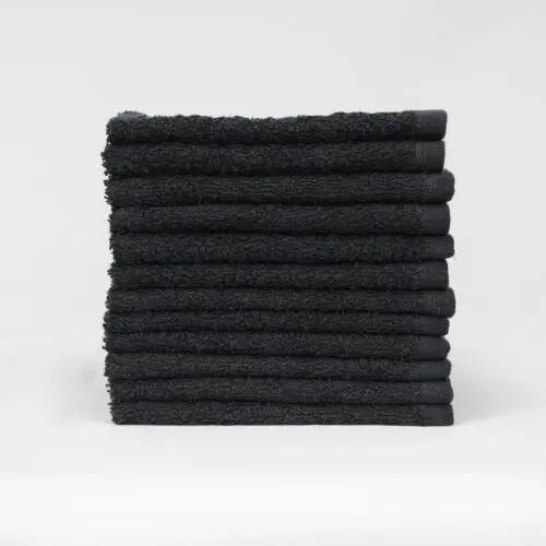 12x12 Washcloth, Black