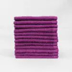 Stack of 12x12 Plum Washcloths