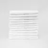 Stack of 13x13 Premium White Washcloths