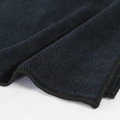 16x16 Black Microfiber Cloth Towels 49gm 4