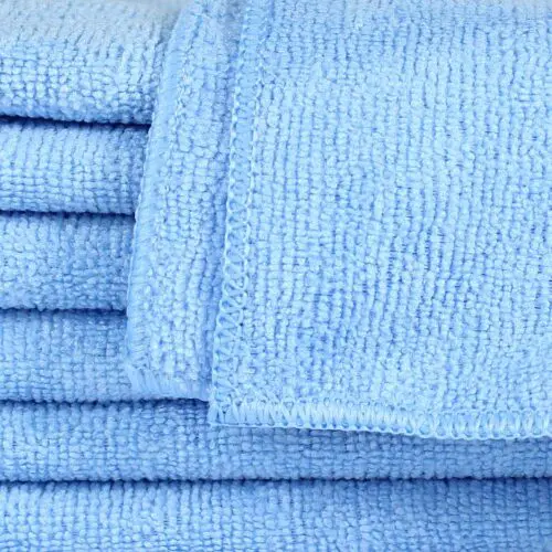 16x16 Blue Microfiber Cloth Towels 35gm 3