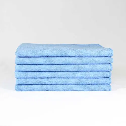 16x16 Blue Microfiber Cloth Towels 49gm 2