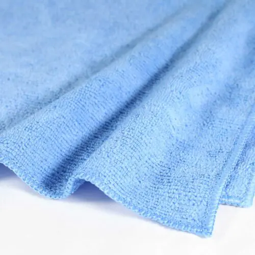 16x16 Blue Microfiber Cloth Towels 49gm 4