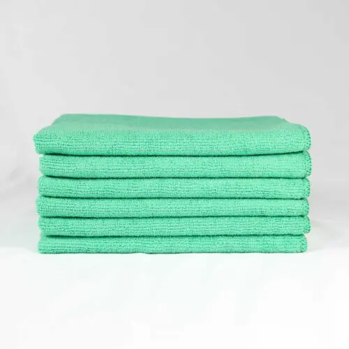 16x16 Green Microfiber Cloth Towels 49gm 2