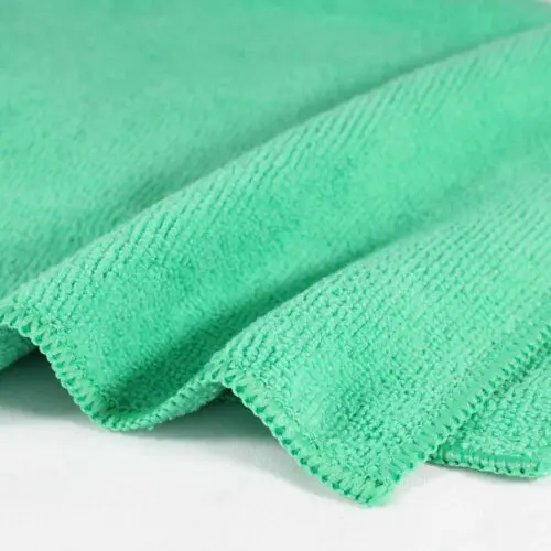 16x16 Green Microfiber Cloth Towels 49gm 4