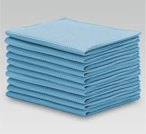 16x16 Microfiber Waffle Cloths 55 Gsm Blue