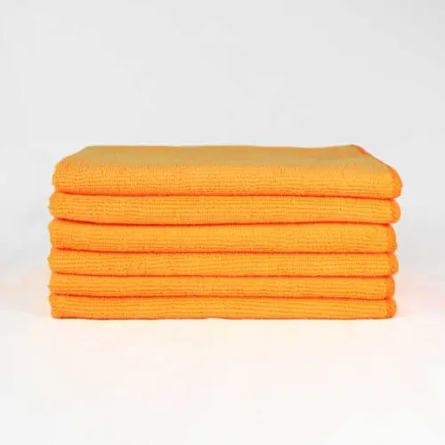 16x16 Orange Microfiber Cloth Towels 49gm 2