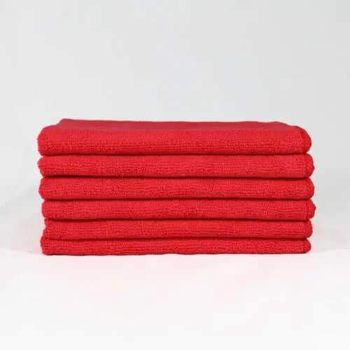 16x16 Red Microfiber Cloth Towels 49gm 2