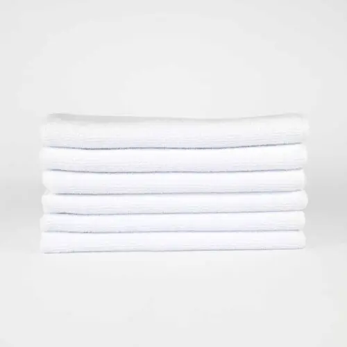 16x16 White Microfiber Cloth Towels 49gm 2