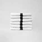 Black Center Stripe Gym Towels from Texon