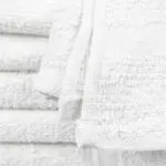 Closeup of 16x27 Economy White Hand Towels