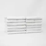 Stack of 16x27 Economy White Hand Towels