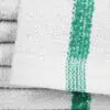 Green Center Stripe Gym Towels from Texon