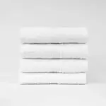 Stack of 16x27 White Premium Hand Towels; Premium White Spa Towels