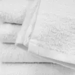 Closeup of 16x27 White Premium Hand Towels; Premium White Spa Towels