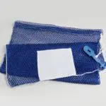 20x30 Mesh Bags Rubber Ties Blue