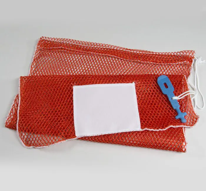 20x30 Mesh Bags Rubber Ties Orange