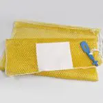 20x30 Mesh Bags Rubber Ties Yellow