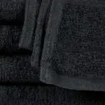 22x44 Black Bench Towels Black Closeup