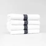 22x44 Black Center Stripe Workout Towel