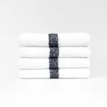 22x44 Black Center Stripe Workout Towel