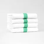 22x44 Green Center Stripe Workout Towel