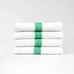 22x44 Green Center Stripe Workout Towel