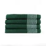 22x44 Green w/ White Stripes Super Gym Towel