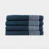 22x44 Navy with White Stripes Golf Towel