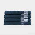 22x44 Navy with White Stripes Golf Towel