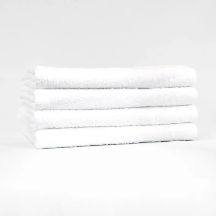 Stack of 22x44 Premium White Gym Towels