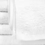 Closeup of 22x44 Premium White Gym Towels