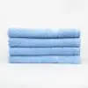 Stack of 22x44 Sky Blue Bench Towels
