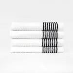 White with Black Stripes Golf Caddie Towels
