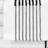 White with Black Stripes Golf Caddie Towels