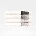22x44 White Black Stripes Golf Caddie Towel St2244 White Blk Bgrade 1