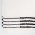 22x44 White Black Stripes Golf Caddie Towel St2244 White Blk Bgrade 1