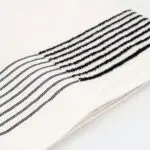 22x44 White Black Stripes Golf Caddie Towel St2244 White Blk Bgrade 1