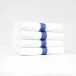 Blue Center Stripe Workout Towels