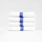 Blue Center Stripe Workout Towels