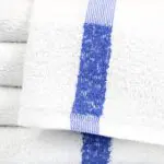 Blue Center Stripe Workout Towels