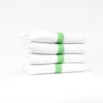Green Center Stripe Workout Towels