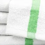 Green Center Stripe Workout Towels
