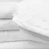 Closeup of 24x50 White Bath Towels 10.50lb