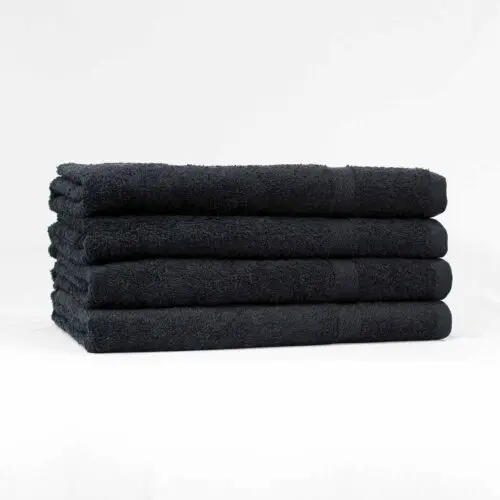 27x52 Black Bath Towel, Black shower towels, Black gym towels bulk and wholesale 12lb