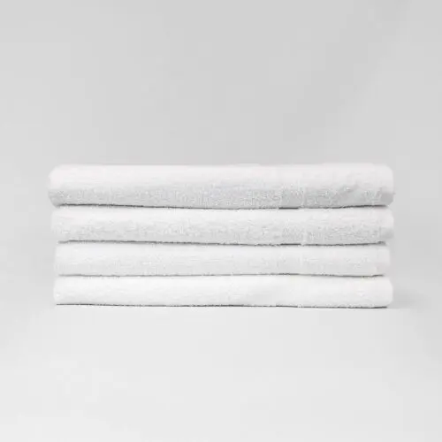 Stack of 27x52 White Bath Towels