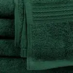 Closeup of 27x54 Hunter Green Towel Green
