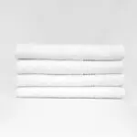 Stack of 27x54 Premium White Bath Towels