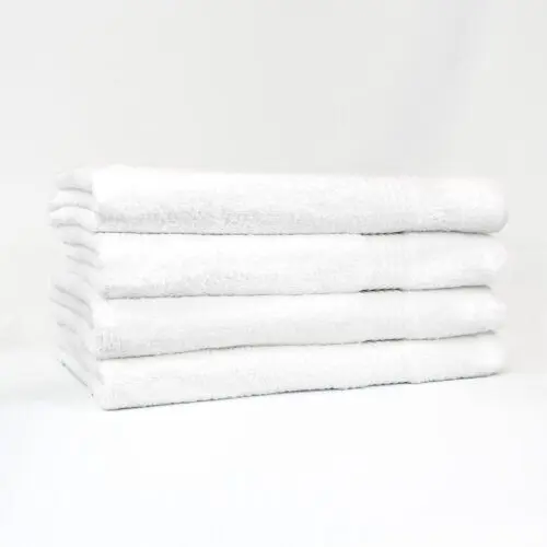 Stack of 30x60 White Bath Sheet Towels