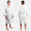 Oxford Super Blend Terry Imperial Robe, White Basic Cotton Terry Bathrobe